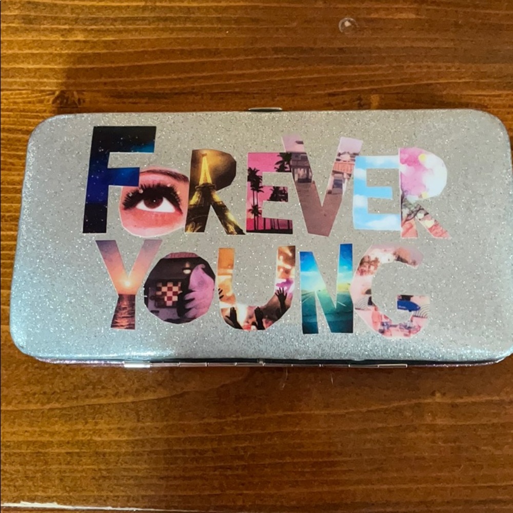 Sparkly “Forever Young” wallet